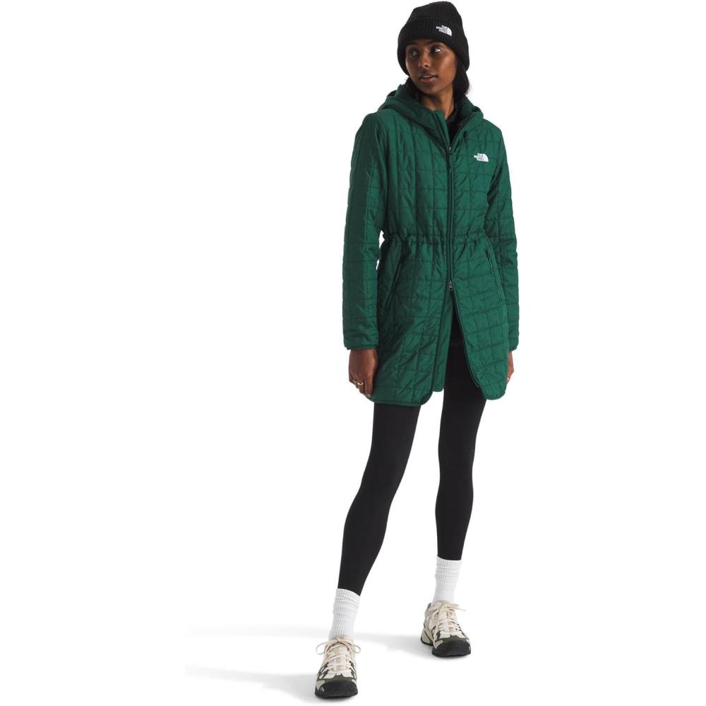 imageTHE NORTH FACE Womens Junction Insulated Parka Water Repellent Winter Jacket Packed With Insulation ampamp Secure Zip PocketsHunter Green