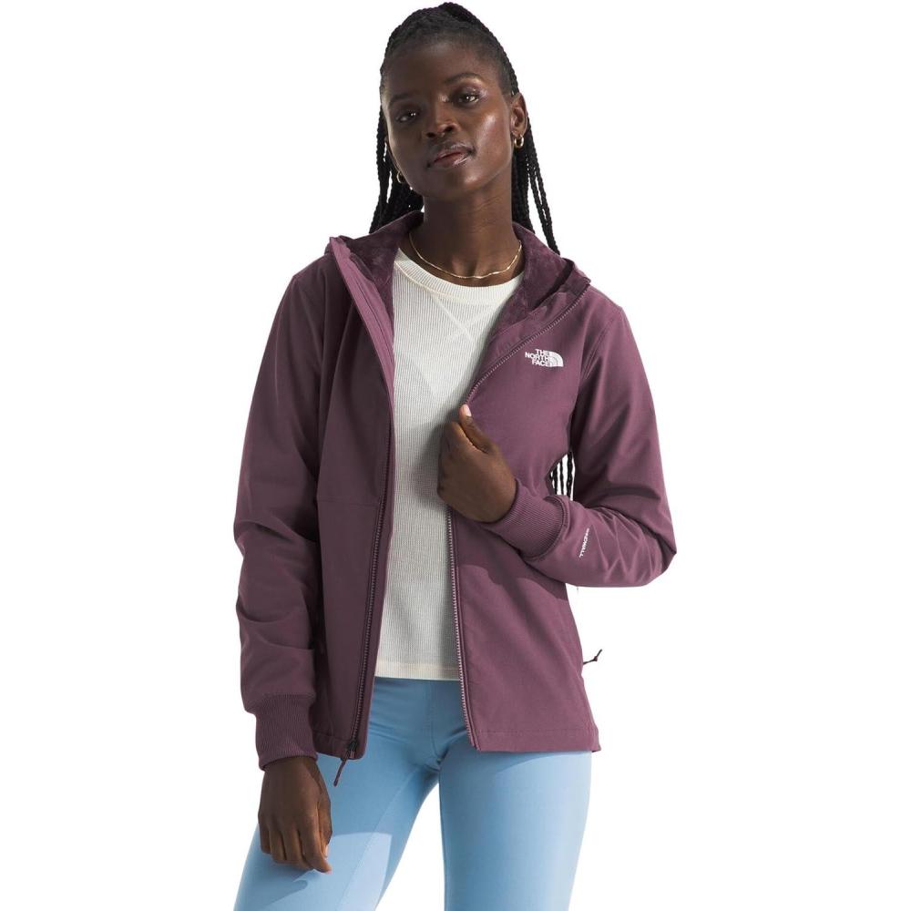 imageTHE NORTH FACE Womens Shelbe Raschel Fleece Hooded Jacket Standard ampamp Plus Size Fleece Lining Wind ampamp Water ResistantMidnight Mauve