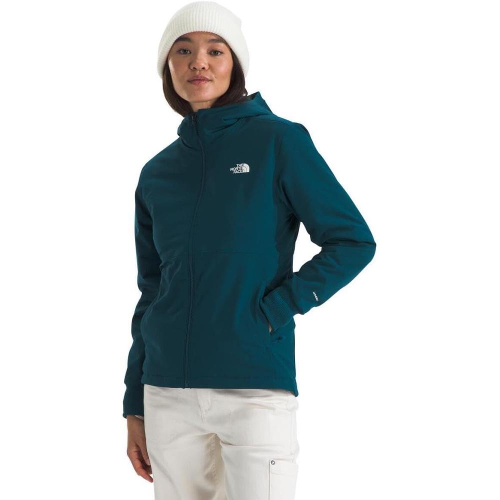 imageTHE NORTH FACE Womens Shelbe Raschel Fleece Hooded Jacket Standard ampamp Plus Size Fleece Lining Wind ampamp Water ResistantMidnight Petrol