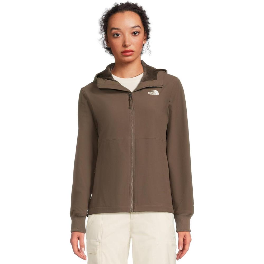 imageTHE NORTH FACE Womens Shelbe Raschel Fleece Hooded Jacket Standard ampamp Plus Size  Fleece Lining Wind ampamp Water ResistantSmokey Brown