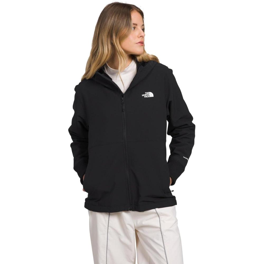 imageTHE NORTH FACE Womens Shelbe Raschel Fleece Hooded Jacket Standard ampamp Plus Size Fleece Lining Wind ampamp Water ResistantTnf Blacknpf