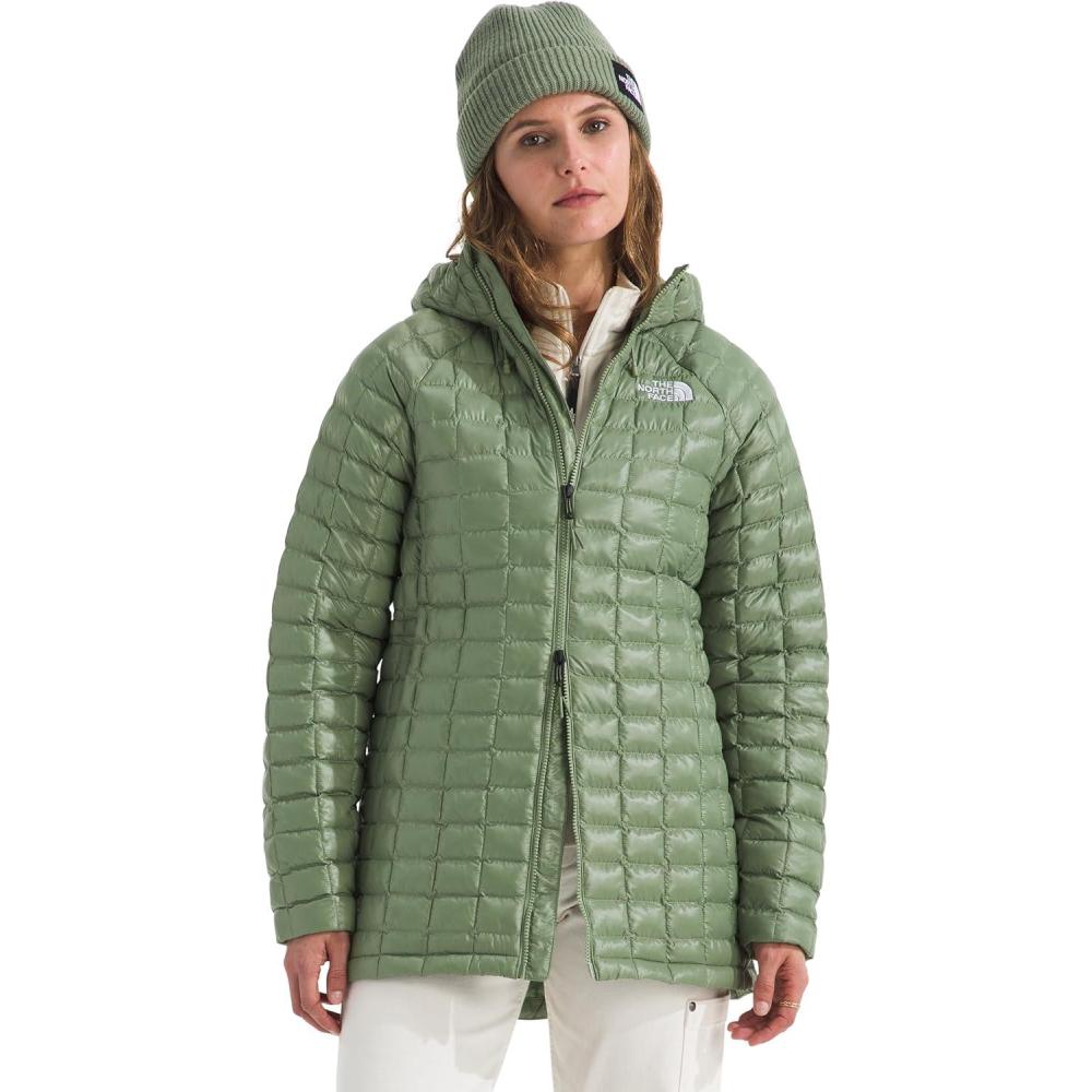 imageTHE NORTH FACE Womens Thermoball Hooded Parka Standard ampamp Plus Size High Loft Insulation Wind ampamp Water ResistantBark Mist