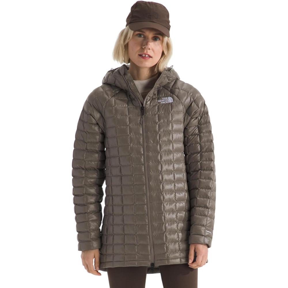 imageTHE NORTH FACE Womens Thermoball Hooded Parka Standard ampamp Plus Size High Loft Insulation Wind ampamp Water ResistantMocha Brown