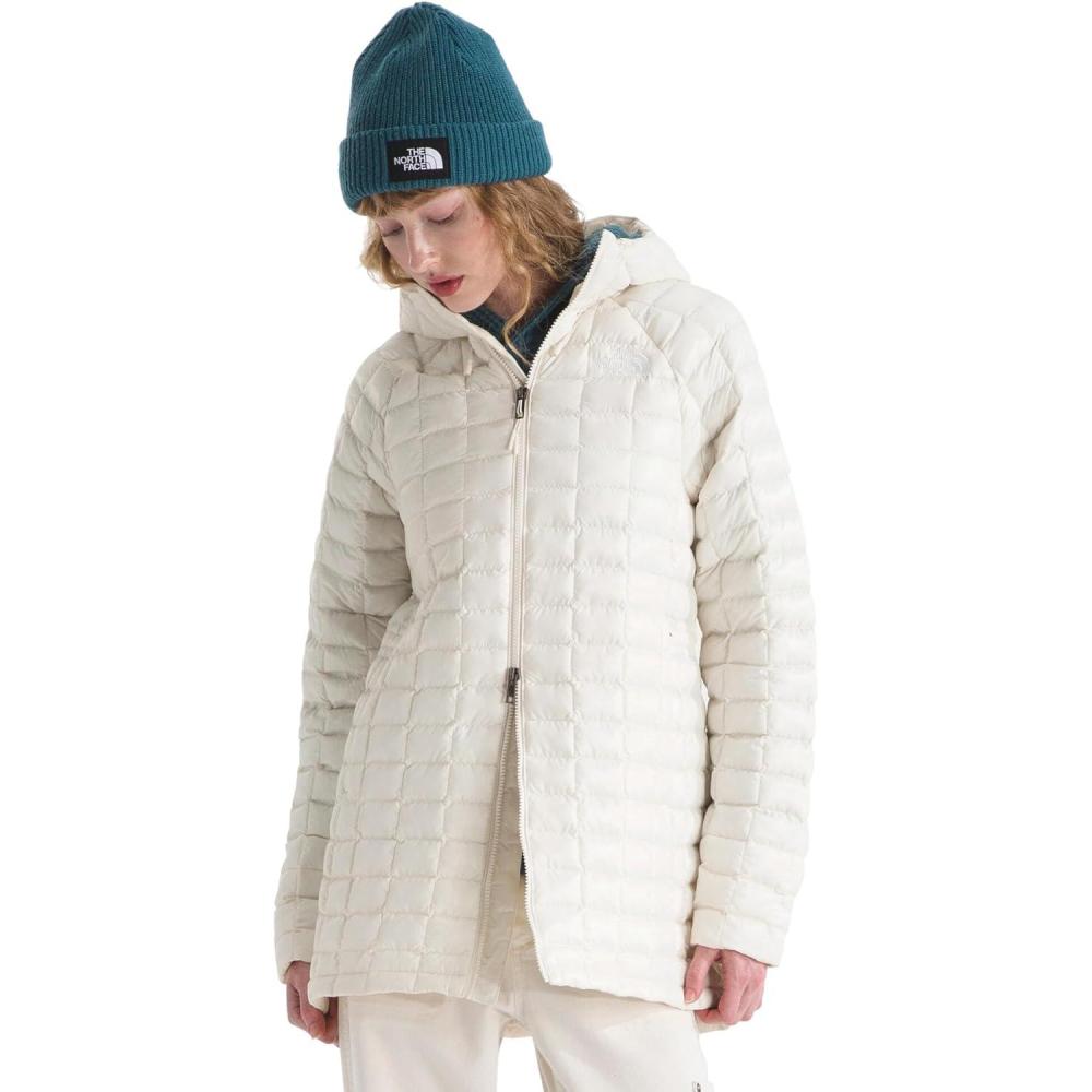 imageTHE NORTH FACE Womens Thermoball Hooded Parka Standard ampamp Plus Size High Loft Insulation Wind ampamp Water ResistantWhite Dune