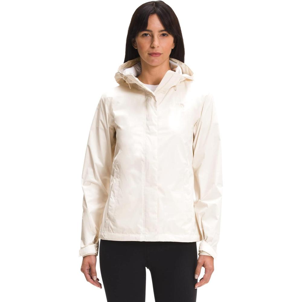 imageTHE NORTH FACE Womens Venture 2 Waterproof Hooded Rain Jacket Raincoat With Breathable Dryvent 25l Fabric PitzipsGardenia White
