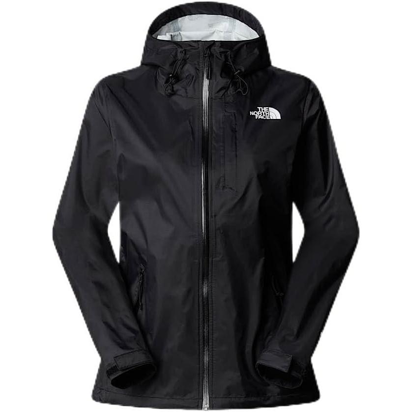 imageTHE NORTH FACE womens Alta Vista Rain Jacket 3 Piece Hood With Adjustable Cinchcord Waterproof BreathableAsphalt Greytnf Black