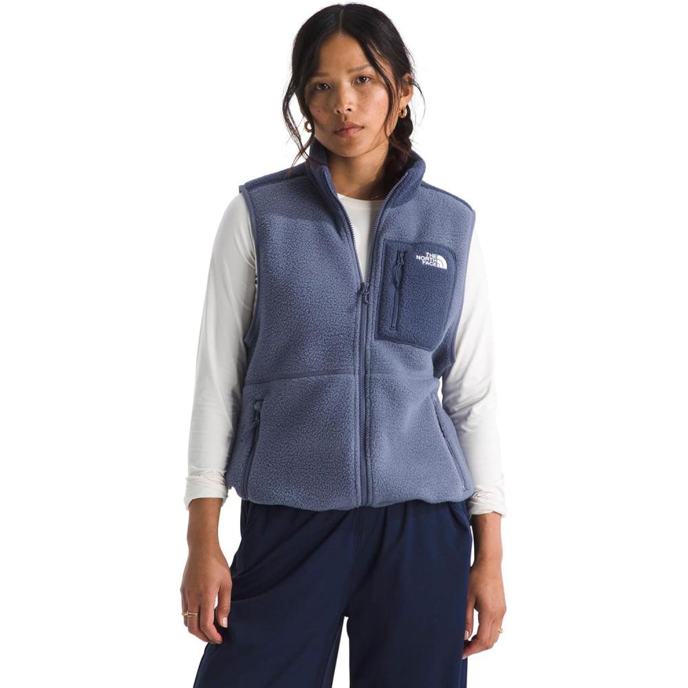 imageTHE North Face Womens Yumiori Vest Lightweight Fleece Zip Up with Stretch Fabric Inner Cinch Cord ampamp Secure Zip PocketsTwilight GalaxyLunar Blue