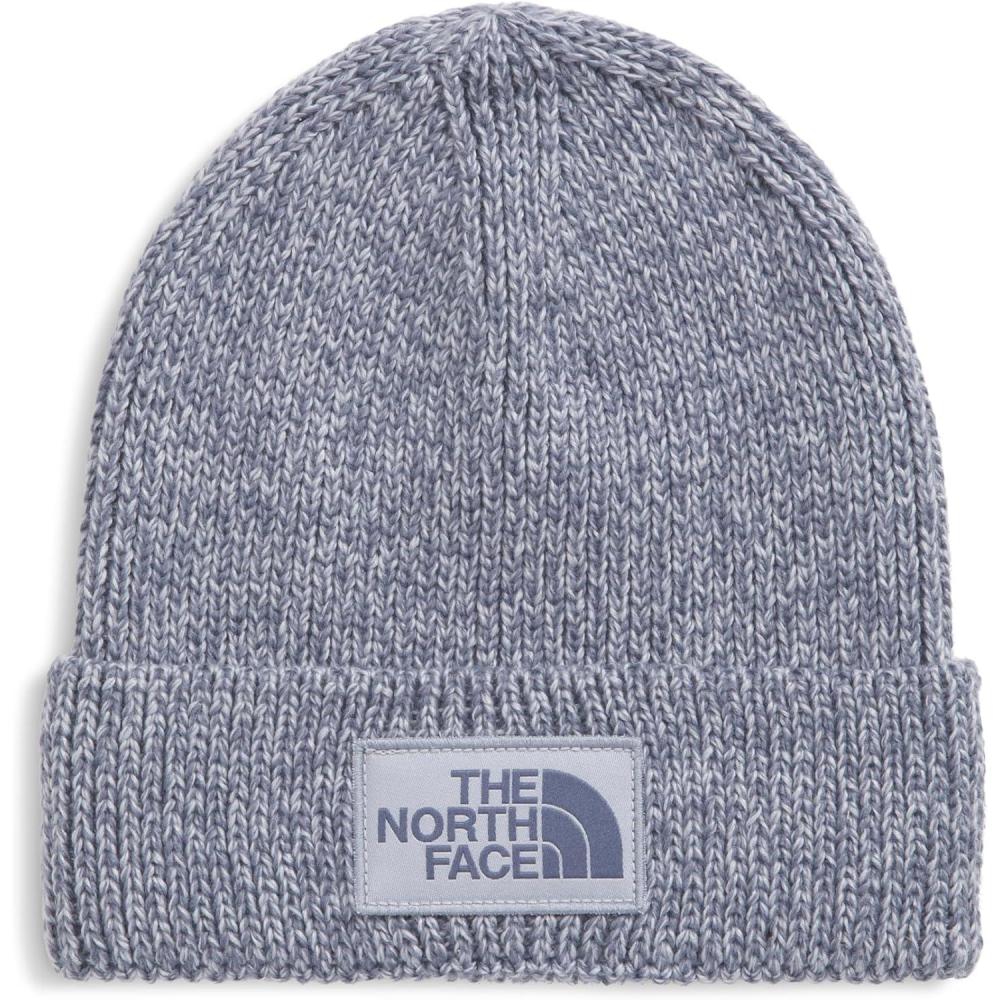 imageThe North FACE UnisexAdult TNF Logo Box Cuffed BeanieBlue Flax Dark HeatherTwilight Galaxy