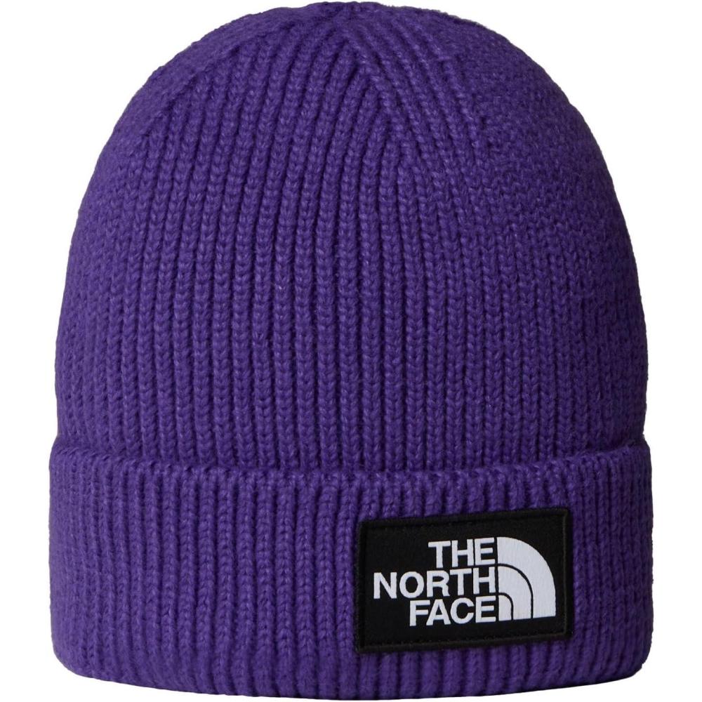 imageThe North FACE UnisexAdult TNF Logo Box Cuffed BeaniePeak Purple
