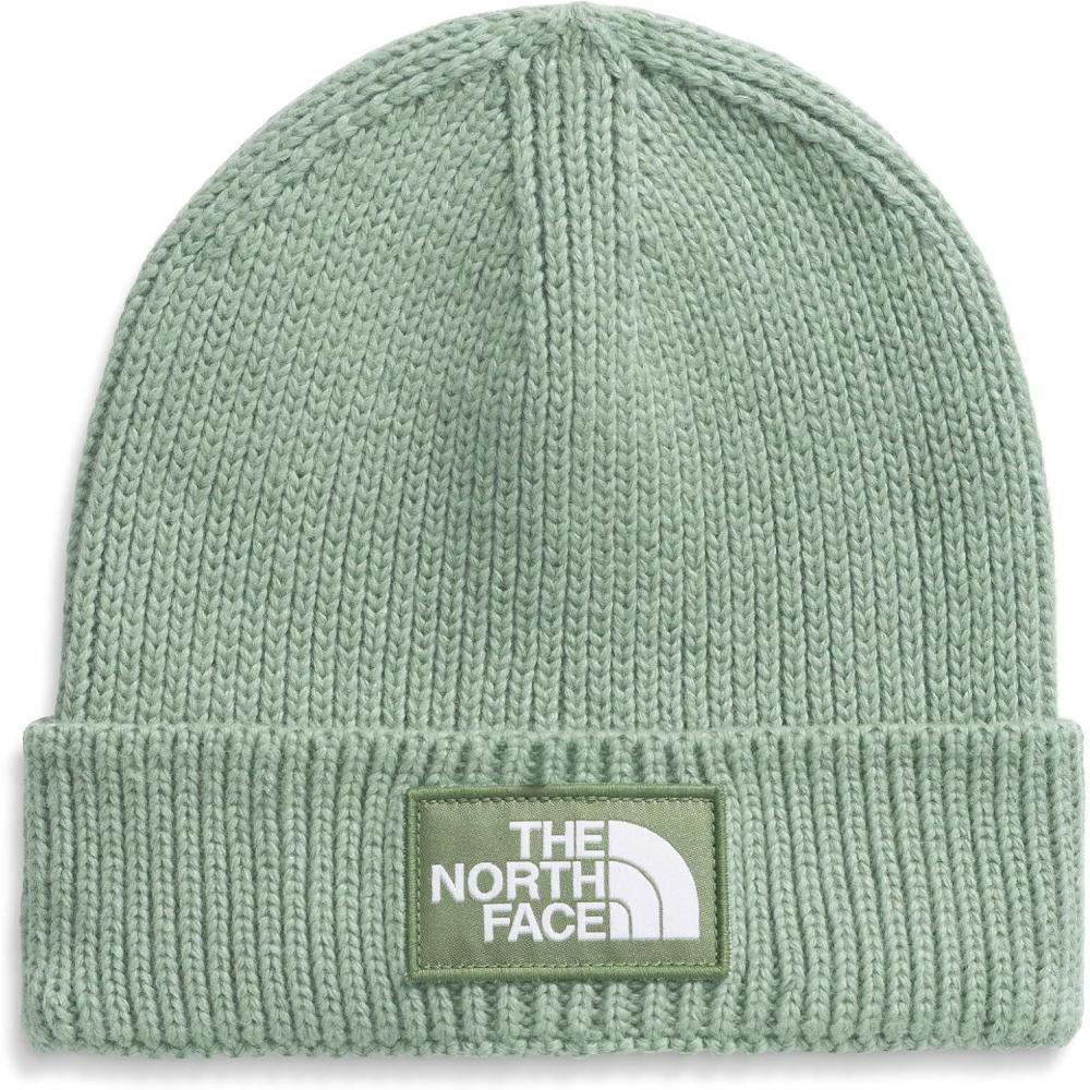 imageThe North FACE UnisexAdult TNF Logo Box Cuffed BeanieSlate MossBark Mist