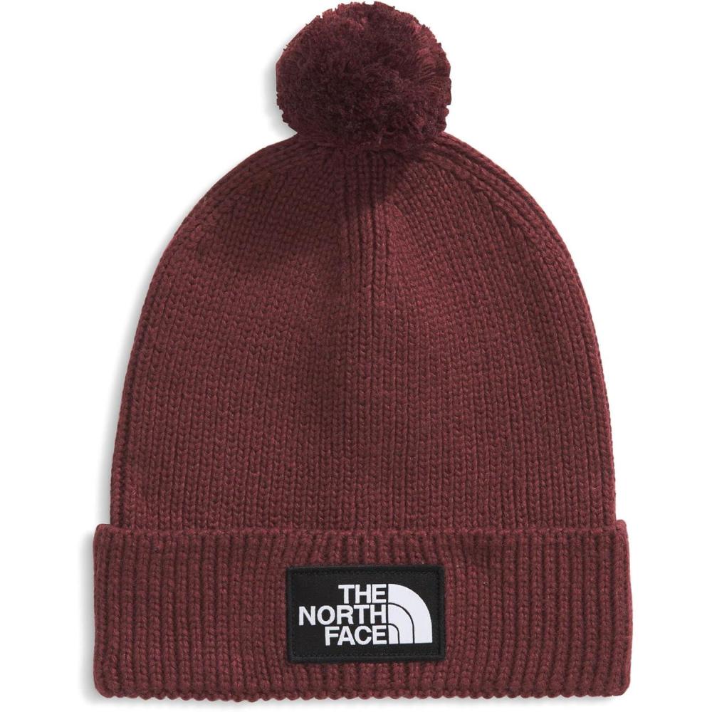 imageThe North FACE UnisexAdult TNF Logo Box Pom BeanieSumac