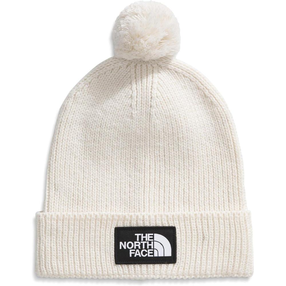 imageThe North FACE UnisexAdult TNF Logo Box Pom BeanieWhite Dune