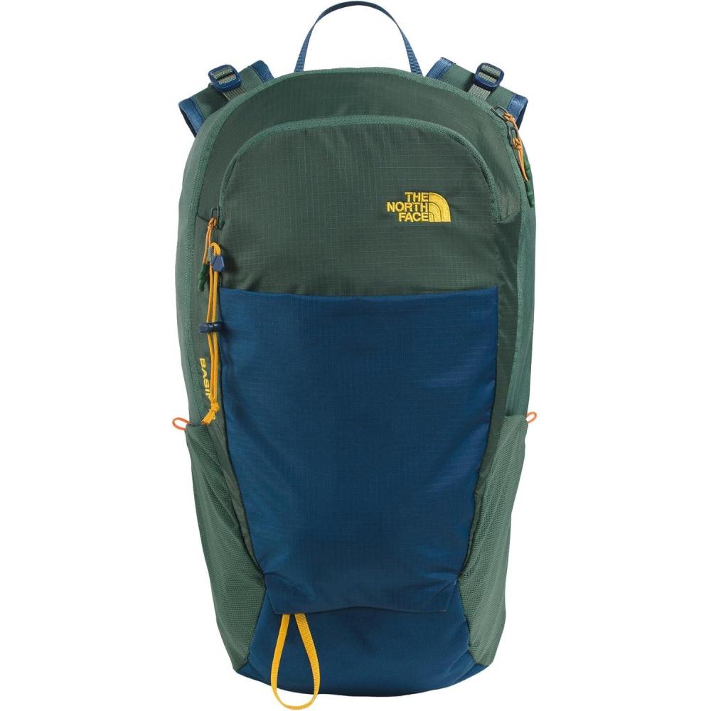imageThe North Face Basin 18 Liter Technical Daypack with Rain Cover Unisex Backpack Sternum Strap Hiking Pole Attachment Stash Pocket Duck GreenShady Blue One SizeDuck GreenShady Blue