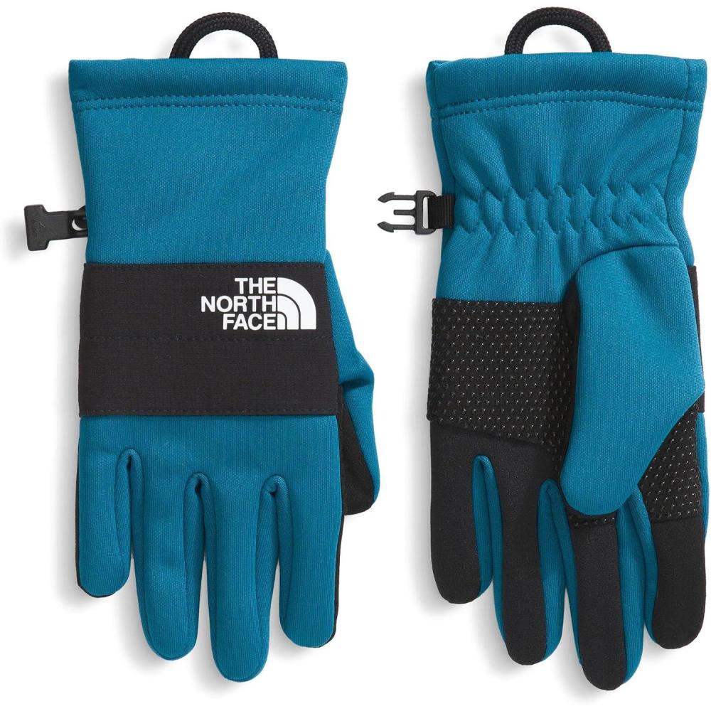 imageThe North Face Kids Sierra Fleece Etip Glove  Touchscreen Compatible Silicone Gripper Dots Pairing ClipDusk Blue