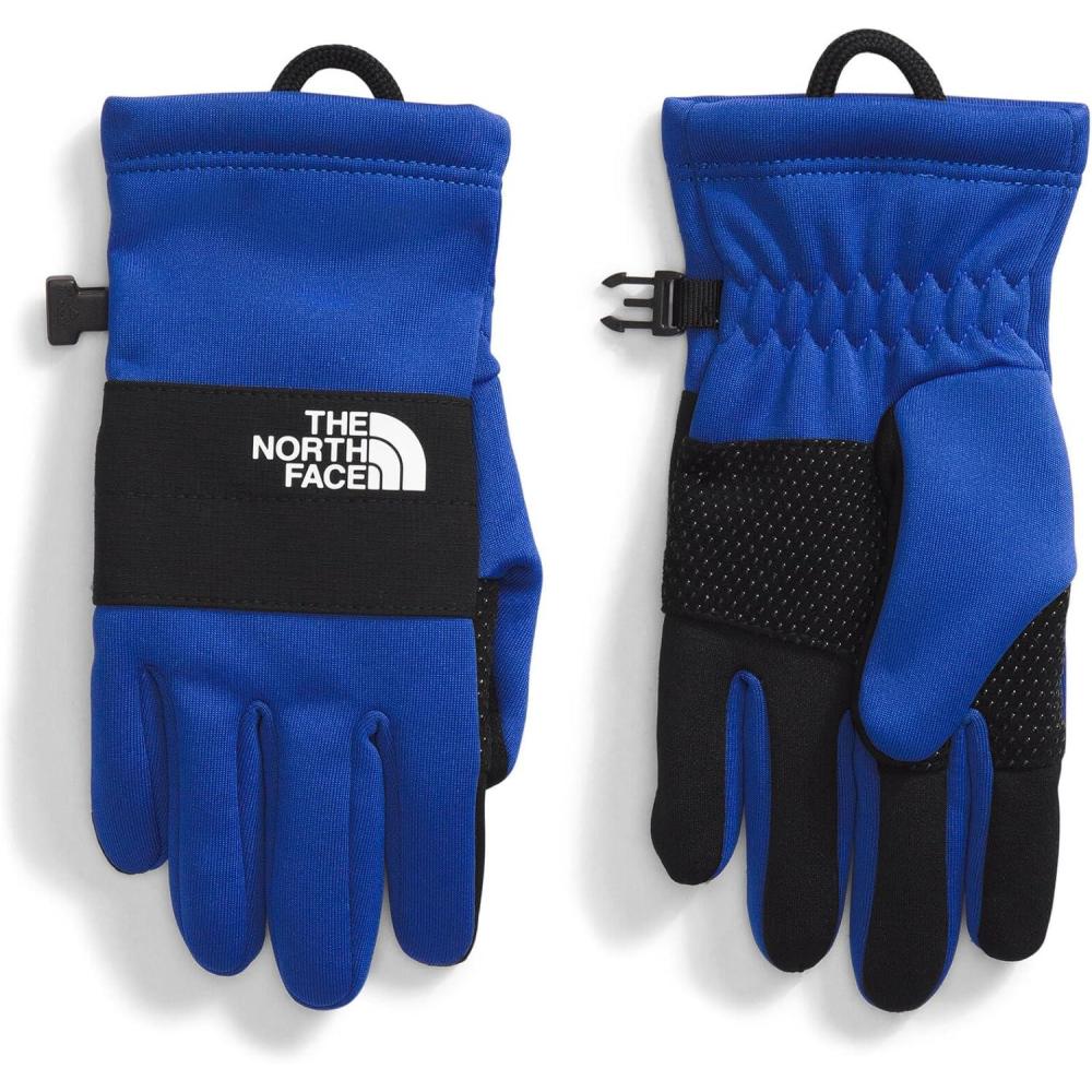 imageThe North Face Kids Sierra Fleece Etip Glove  Touchscreen Compatible Silicone Gripper Dots Pairing ClipTnf Blue