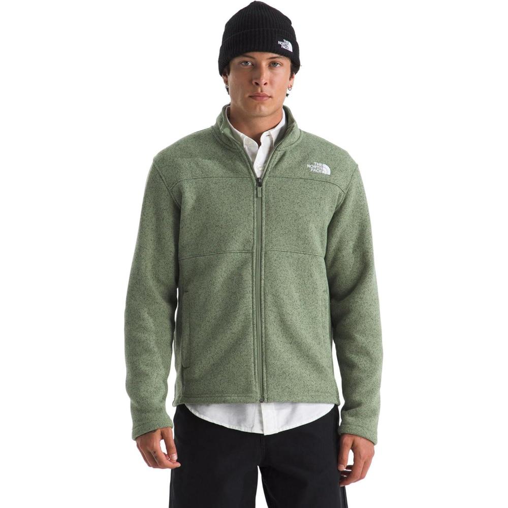 imageThe North Face Mens Gordon Lyons Full Zip Jacket Cold Weather Top With Zippered Hand PocketsBark Mist Heather