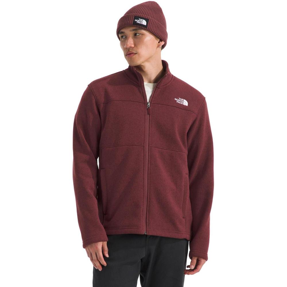 imageThe North Face Mens Gordon Lyons Full Zip Jacket Cold Weather Top With Zippered Hand PocketsSumac Heather