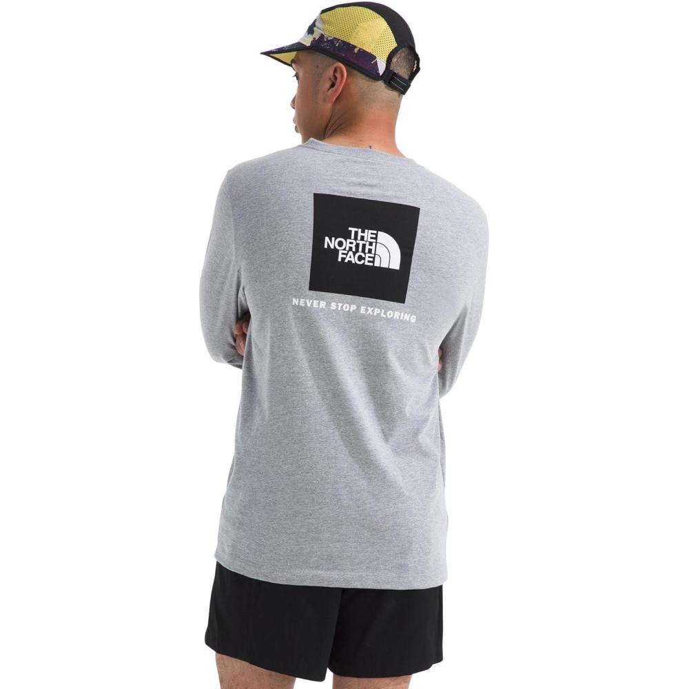 imageThe North Face Mens Long Sleeve Box NSE TeeTnf Pale Grey Heather
