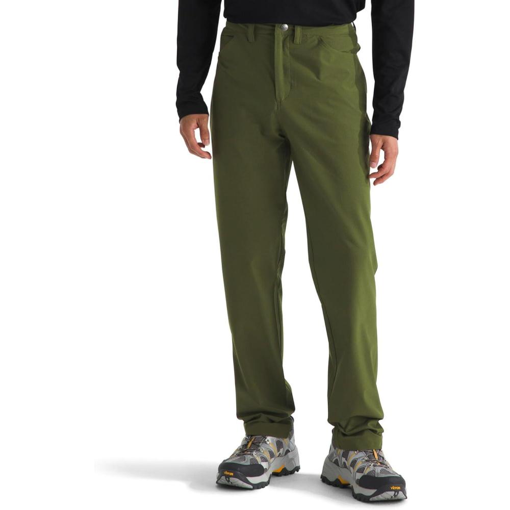 imageThe North Face Mens Paramount 5Pocket Pant Moisture Wicking Pants 4 Pockets Belt Loop Button ClosureWoodland Green