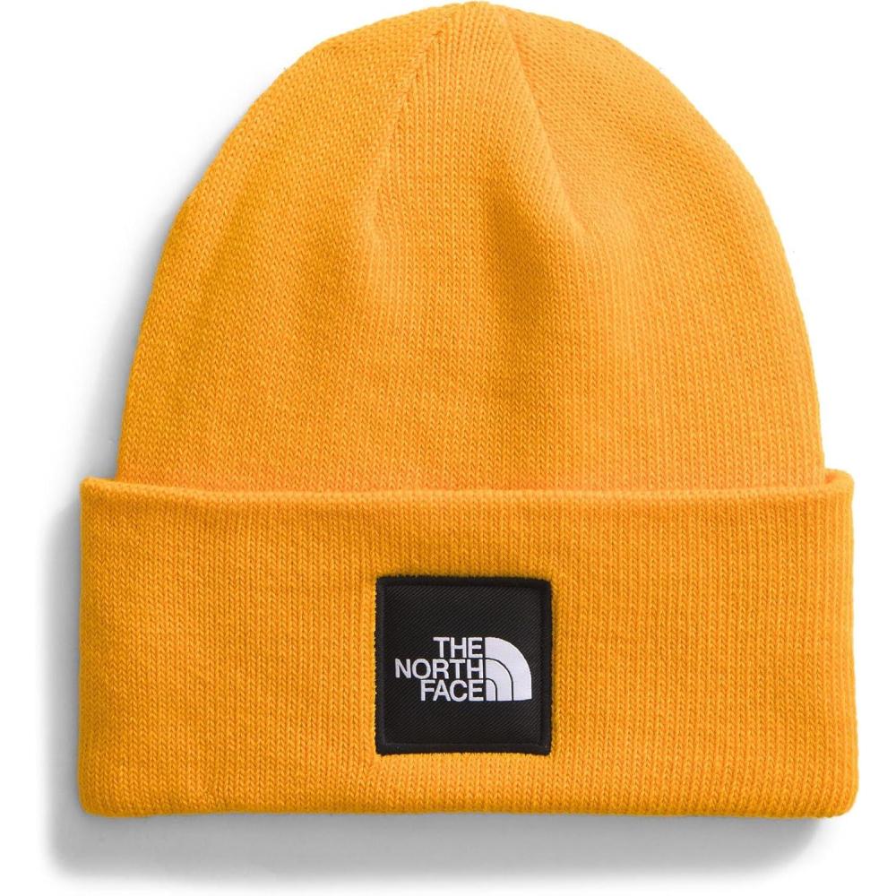 imageThe North Face UnisexAdult Big Box Beanie Oversize Box Logo Patch Deep Fit Cuffed Design Sustainable FabricSummit Gold