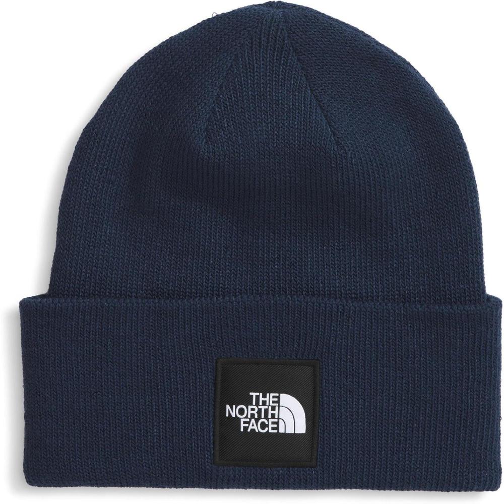 imageThe North Face UnisexAdult Big Box Beanie Oversize Box Logo Patch Deep Fit Cuffed Design Sustainable FabricSummit Navy