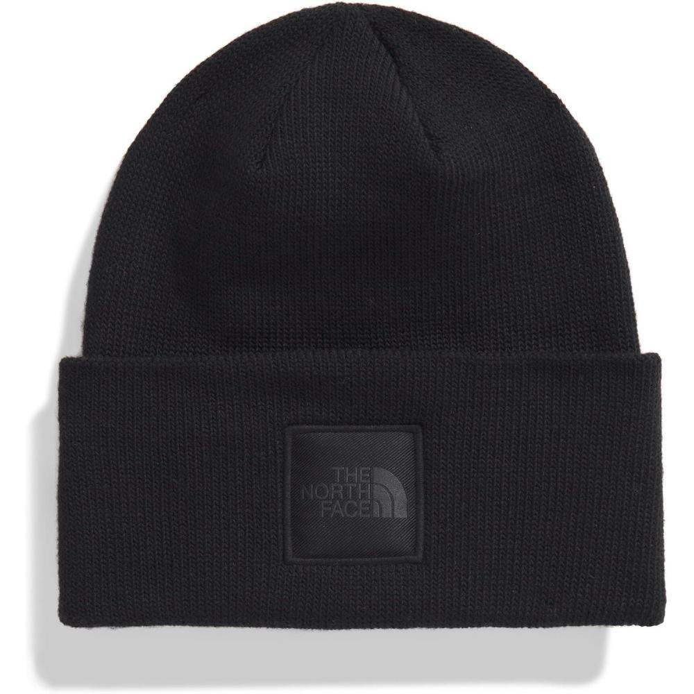 imageThe North Face UnisexAdult Big Box Beanie Oversize Box Logo Patch Deep Fit Cuffed Design Sustainable FabricTnf BlackTnf BlackTonal Patch
