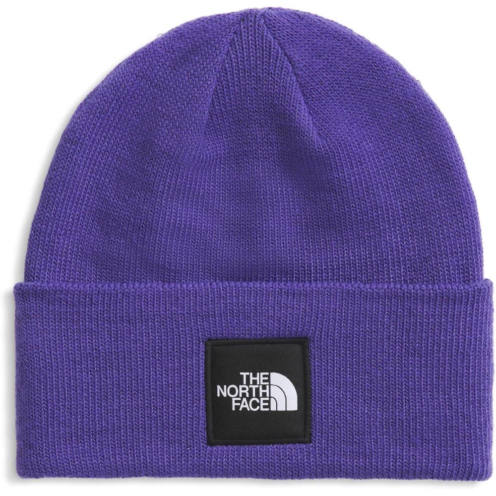 imageThe North Face UnisexAdult Big Box Beanie Oversize Box Logo Patch Deep Fit Cuffed Design Sustainable FabricTnf Purple