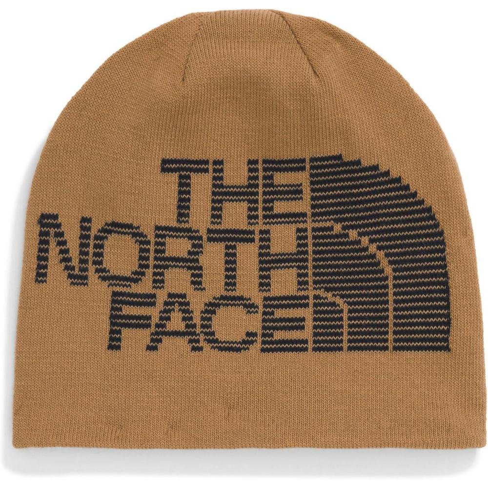 imageThe North Face UnisexAdult Reversible Highline Beanie Classic Fit Double Sided Winter Hat for Men ampamp Women Oversized LogoUtility BrownTnf Black