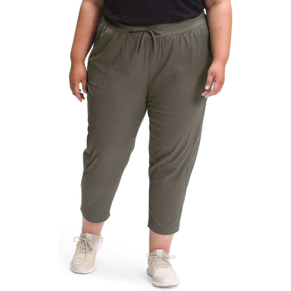 imageThe North Face Womens Aphrodite Motion Pant Moisture Wicking Athletic Pants Water Repellent UPF 40New Taupe Green
