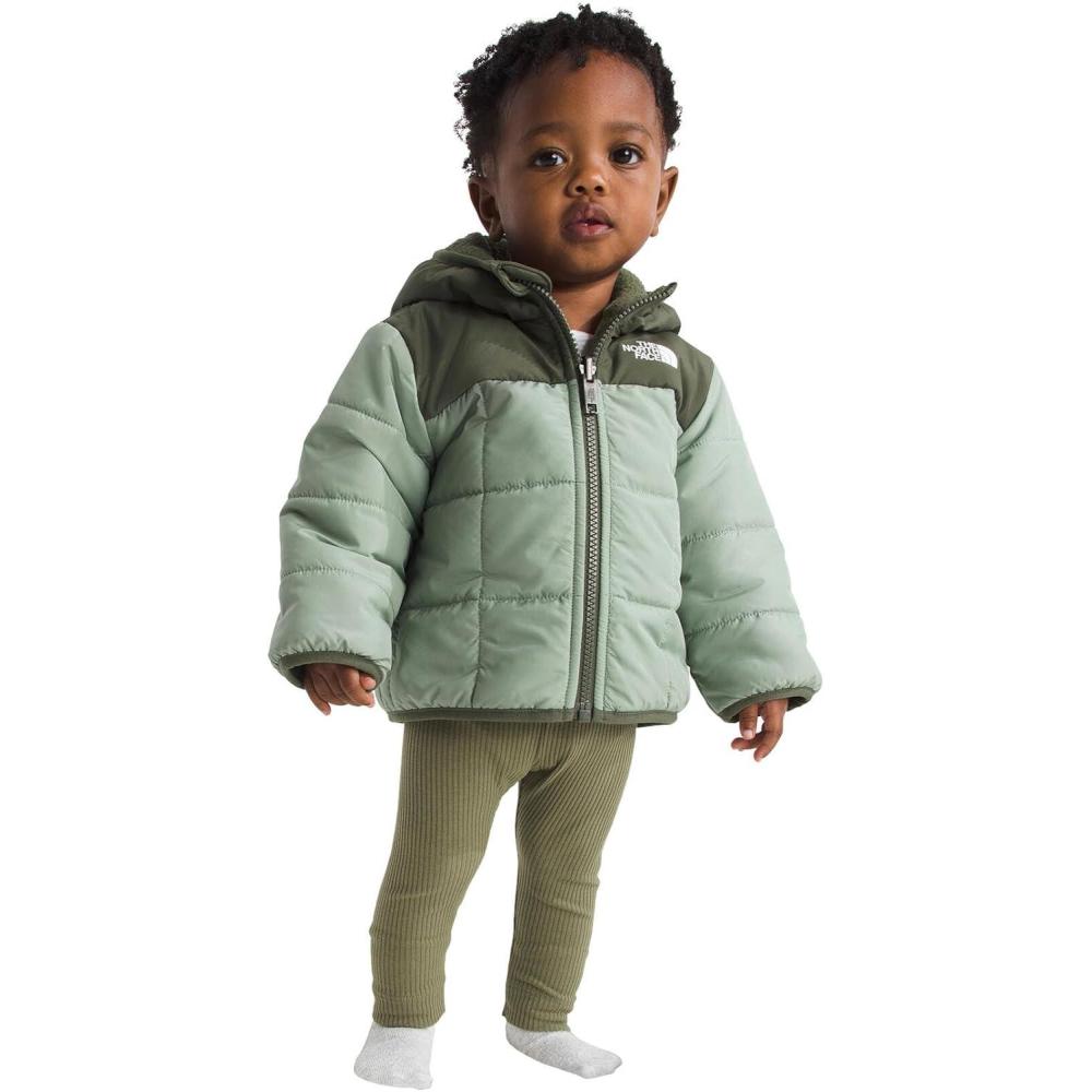 imageThe North Face babyboys Reversible Shasta Full Zip Hooded JacketSlate MossNew Taupe Green