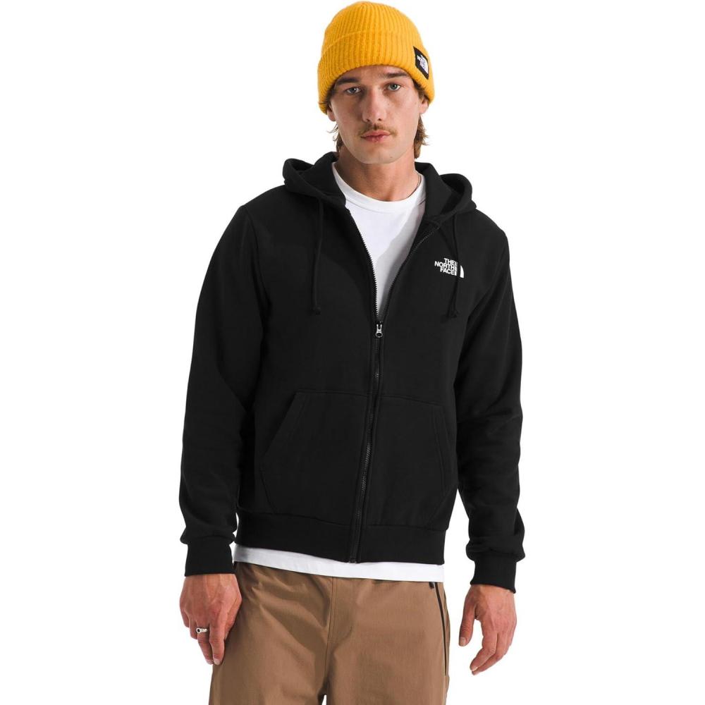 imageThe North Face mens Evolution Half Dome Full Zip Hoodie Sweatshirt With 2 Piece Hood Adjustable Drawcord Hand PocketsTnf Black