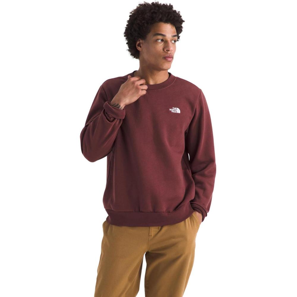imageThe North Face mens Evolution Simple Dome Crew Ribbed Collar ampamp Hem Classic LogoSumac