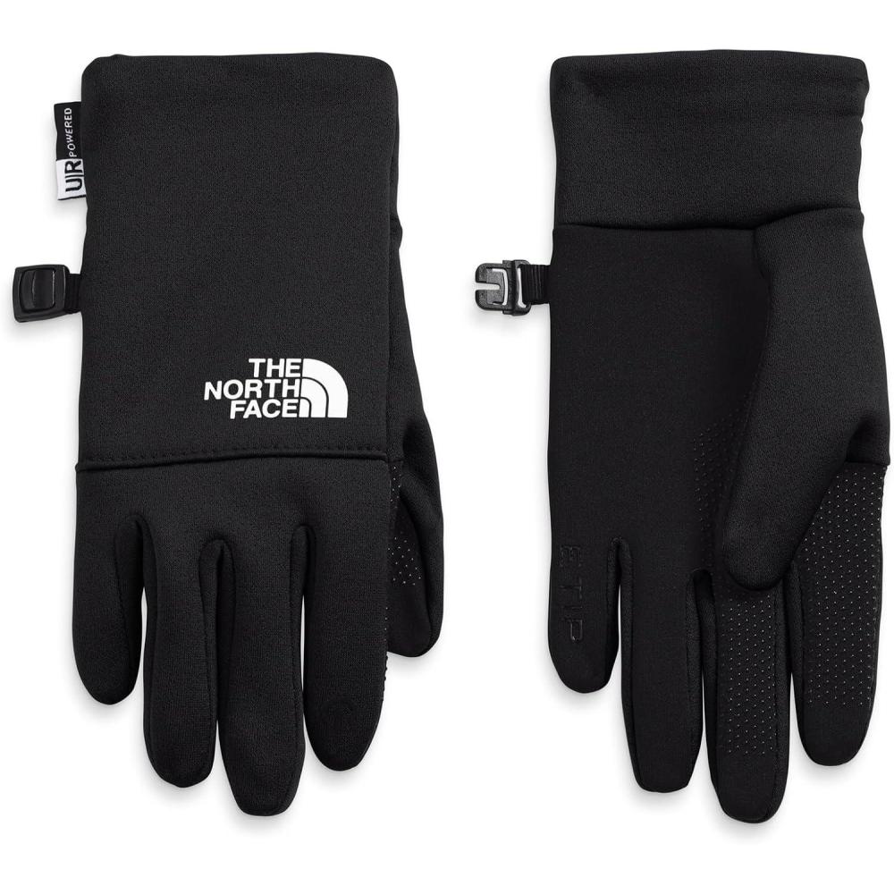 imageThe North Face unisexbaby Recycled Etip Glove  Touchscreen Compatible Silicone Gripper Dots Stretchy Fleece LiningTnf Black