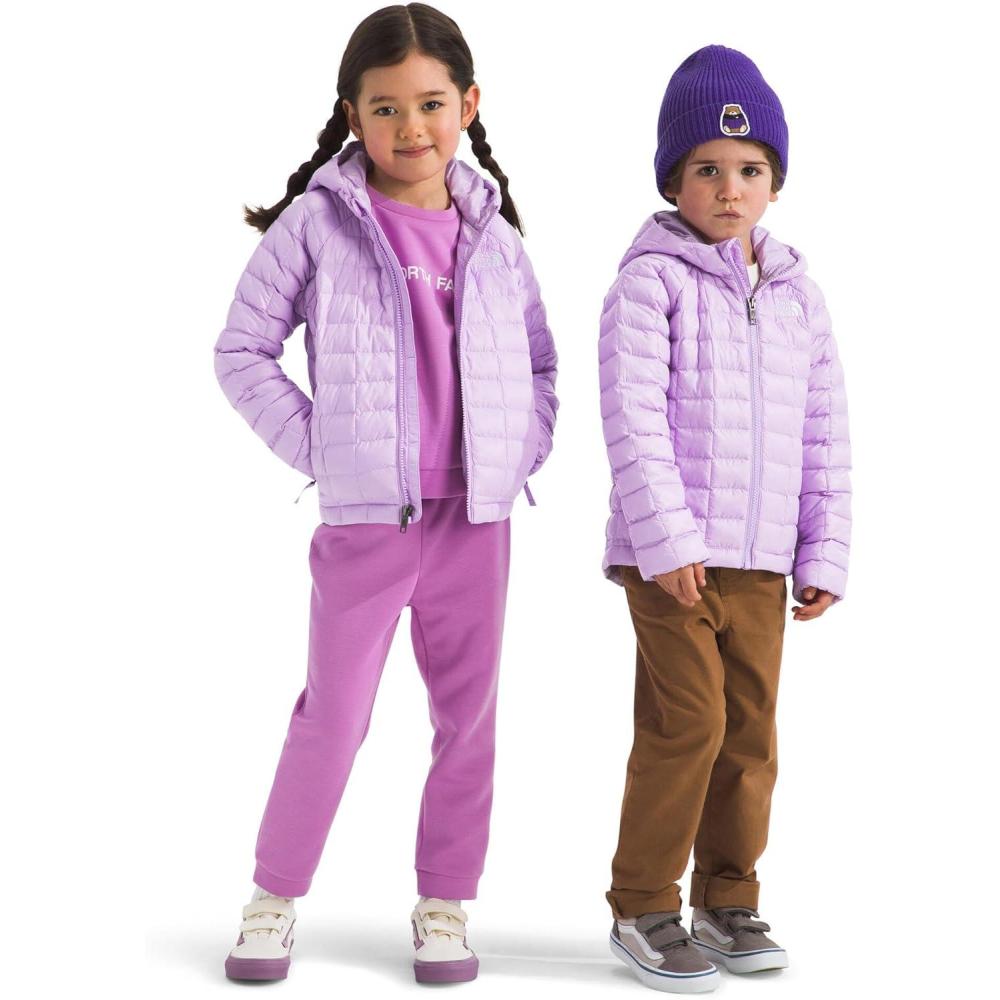 imageThe North Face unisexbaby Thermoball Hooded Jacket Highloft Insulation Ripstop Fabric 3 Piece Hood Chin GuardLite Lilac