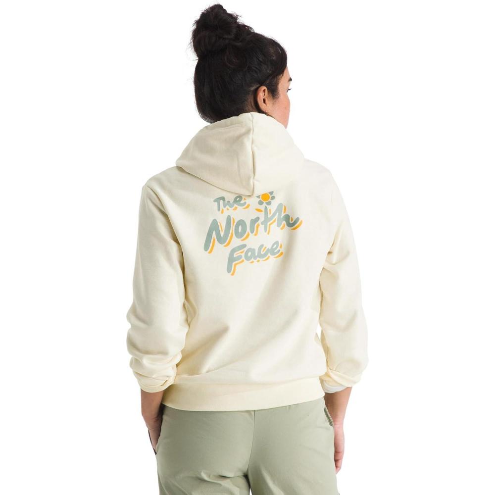 imageThe North Face womens Evolution Floral Cloud Hoodie 2 Piece Hood With Adjustable Drawcord Kangaroo Hand PocketWhite Dune