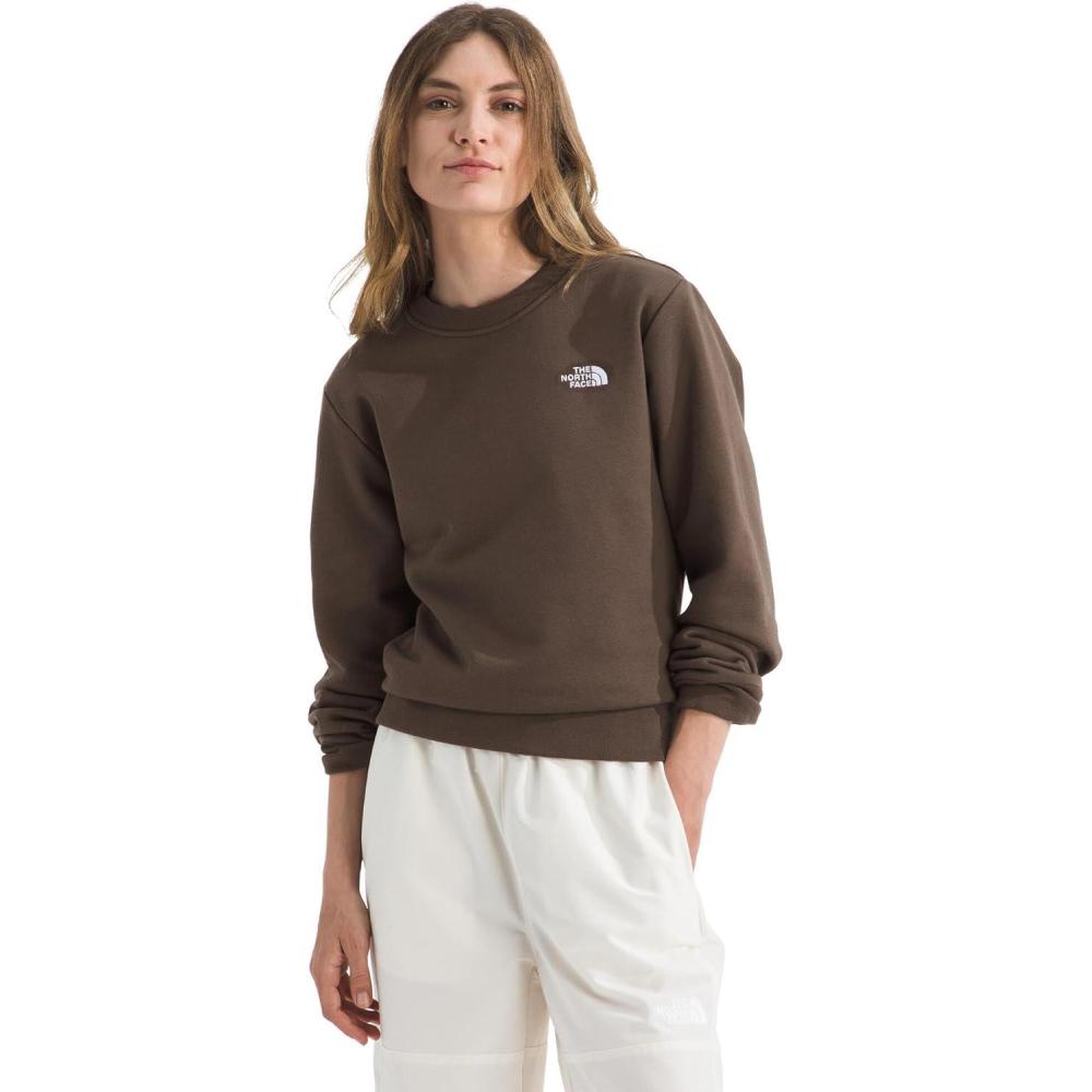 imageThe North Face womens Evolution Simple Dome Crew Ribbed Collar ampamp Hem Classic LogoSmokey Brown
