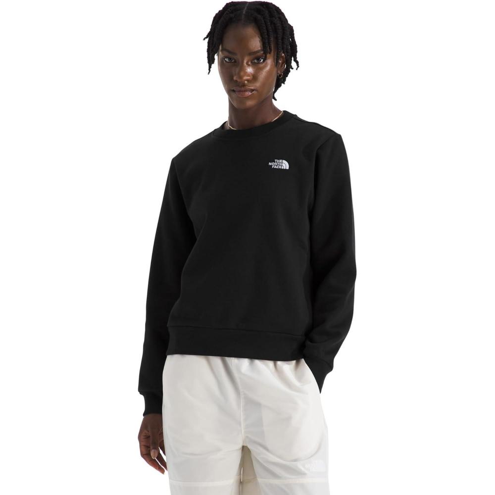 imageThe North Face womens Evolution Simple Dome Crew Ribbed Collar ampamp Hem Classic LogoTnf Black