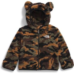THE NORTH FACE Baby Campshire Full Zip Hoodie | Cozy Fleece Winter Jacket for Toddlers, With Mittens & Attached Bear Ear Hood(Tnf Black Tnf Camo Small Print)