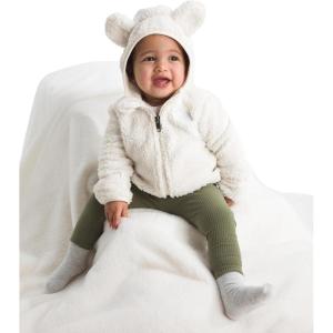 THE NORTH FACE Baby Campshire Full Zip Hoodie | Cozy Fleece Winter Jacket for Toddlers, With Mittens & Attached Bear Ear Hood(White Dune)