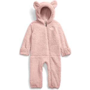 THE NORTH FACE Baby Campshire One-piece | Cozy Fleece Winter Onesie, With Mittens, Booties & Attached Bear Ear Hood(Pink Moss)