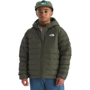 THE NORTH FACE Boys Reversible Perrito Hooded Jacket | Waterproof Winter Puffer Coat, Lightweight Outerwear for Travel(New Taupe Green)
