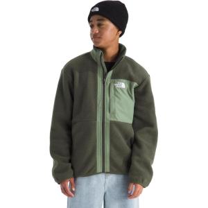 THE NORTH FACE Boy’s Yumiori Full Zip Jacket Lightweight Fleece Coat, Embroidered Logo & Secure Zip Chest(New Taupe Green/Bark Mist)