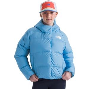 THE NORTH FACE Girls’ North Down Hooded Jacket | Water Repellent, 600 Fill Recycled Waterfowl Down, & Insulated Hood(Dark Cornflower)