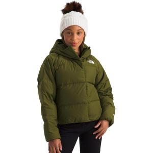 THE NORTH FACE Girls’ North Down Hooded Jacket | Water Repellent, 600 Fill Recycled Waterfowl Down, & Insulated Hood(Forest Olive)