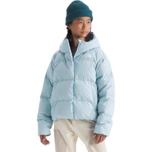 THE NORTH FACE Girls’ North Down Hooded Jacket | Water Repellent, 600 Fill Recycled Waterfowl Down, & Insulated Hood(Polar Haze)