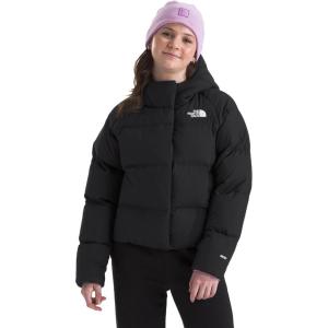THE NORTH FACE Girls’ North Down Hooded Jacket | Water Repellent, 600 Fill Recycled Waterfowl Down, & Insulated Hood(Tnf Black)