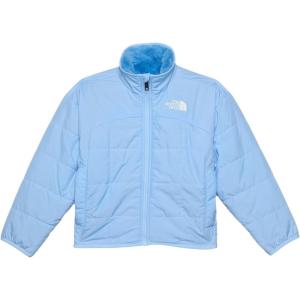 THE NORTH FACE Girls Reversible Shasta Full Zip Jacket | Puffer Coat With Synthetic Insulation, Fleece Lined, Water Repellent(Cornflower)