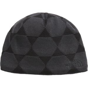 THE NORTH FACE Jim Beanie | Classic Fit, Winter Hat for Men & Women, Warm Fleece Headband & Embroidered Logo(Tnf Black/Asphalt Grey Geodesic Jacquard)
