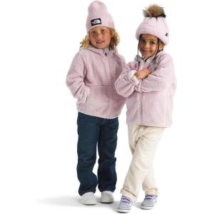 THE NORTH FACE Kids’ Campshire Full Zip Hoodie | Cozy Fleece Winter Jacket, Open Hand Pockets & Attached Hood With Bear Ears(Pale Blossom)