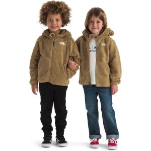 THE NORTH FACE Kids’ Campshire Full Zip Hoodie | Cozy Fleece Winter Jacket, Open Hand Pockets & Attached Hood With Bear Ears(Teddy Brown)
